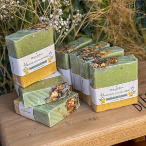 SABONETE ARGILA VERDE E DOURADA