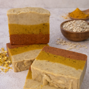 SABONETE DE ARGILA VERMELHA, ARGILA AMARELA E AÇAFRÃO