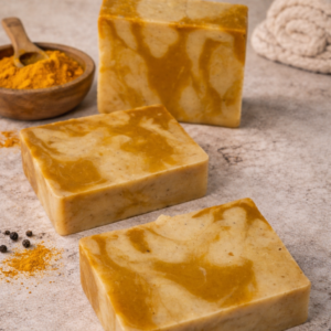 SABONETE DE AÇAFRÃO E ARGILA AMARELA