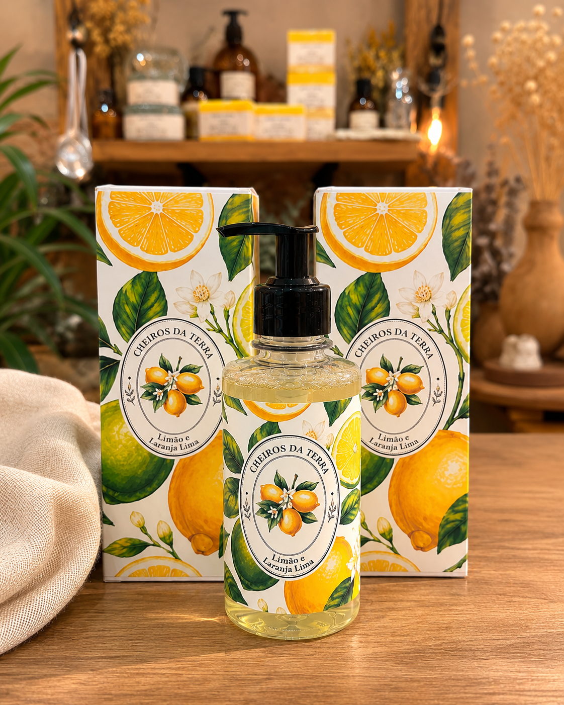 SABONETE LÍQUIDO LIMÃO E LARANJA LIMA