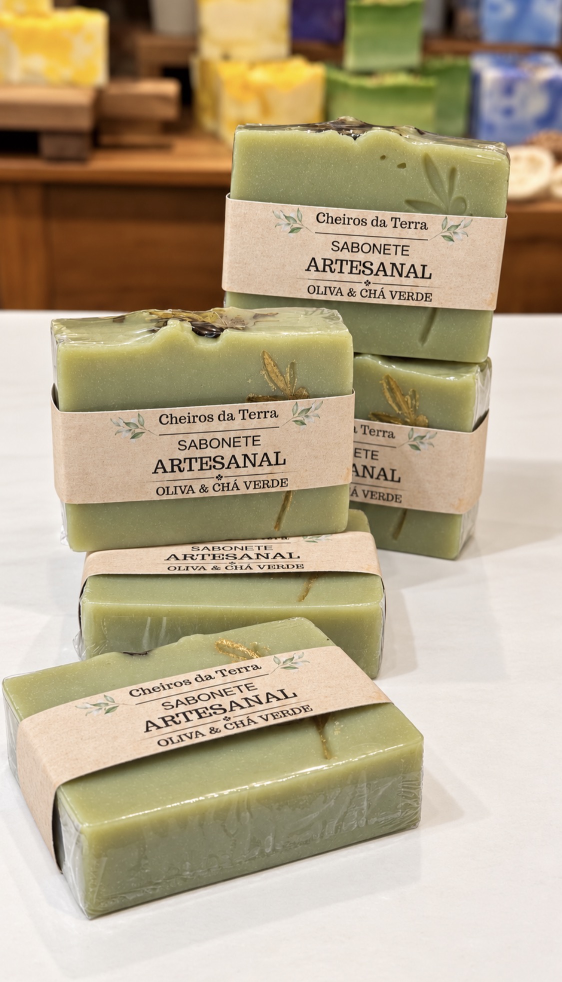 SABONETE DE OLIVA E CHÁ VERDE
