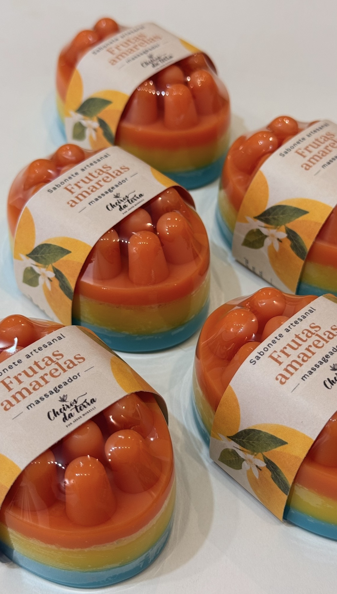 SABONETE MASSAGEADOR FRUTAS AMARELAS