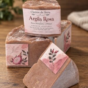 SABONETE ARGILA ROSA E ROSA MOSQUETA