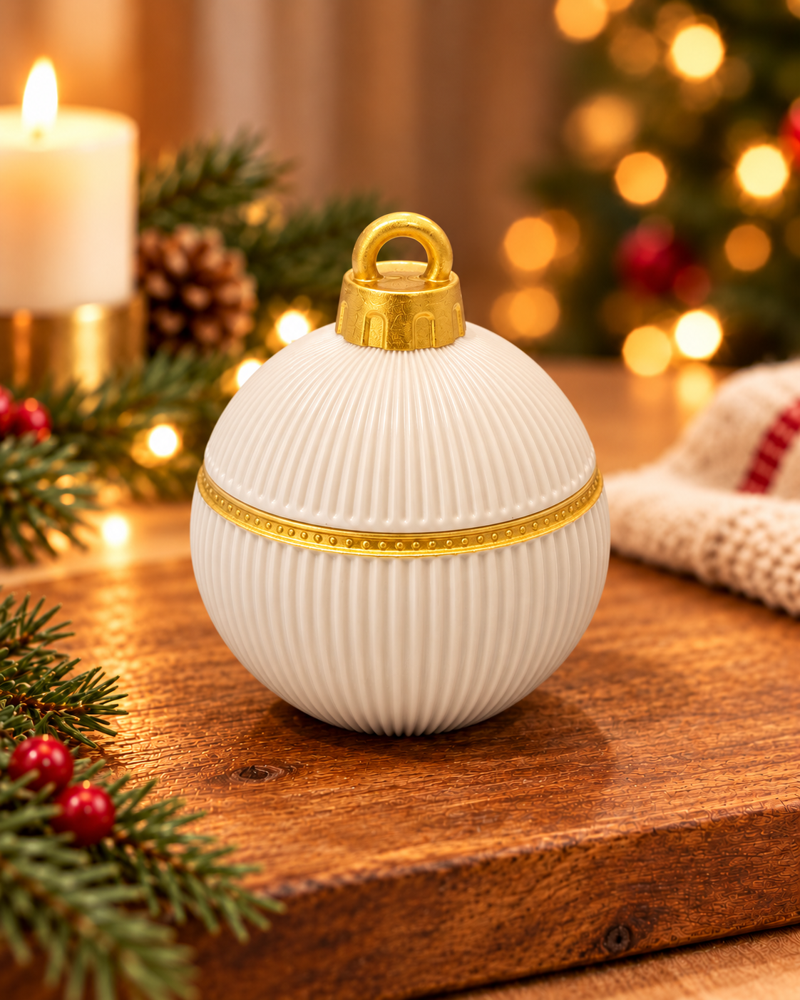 VELA BOLA DE NATAL - NEROLI E FRANGIPANI