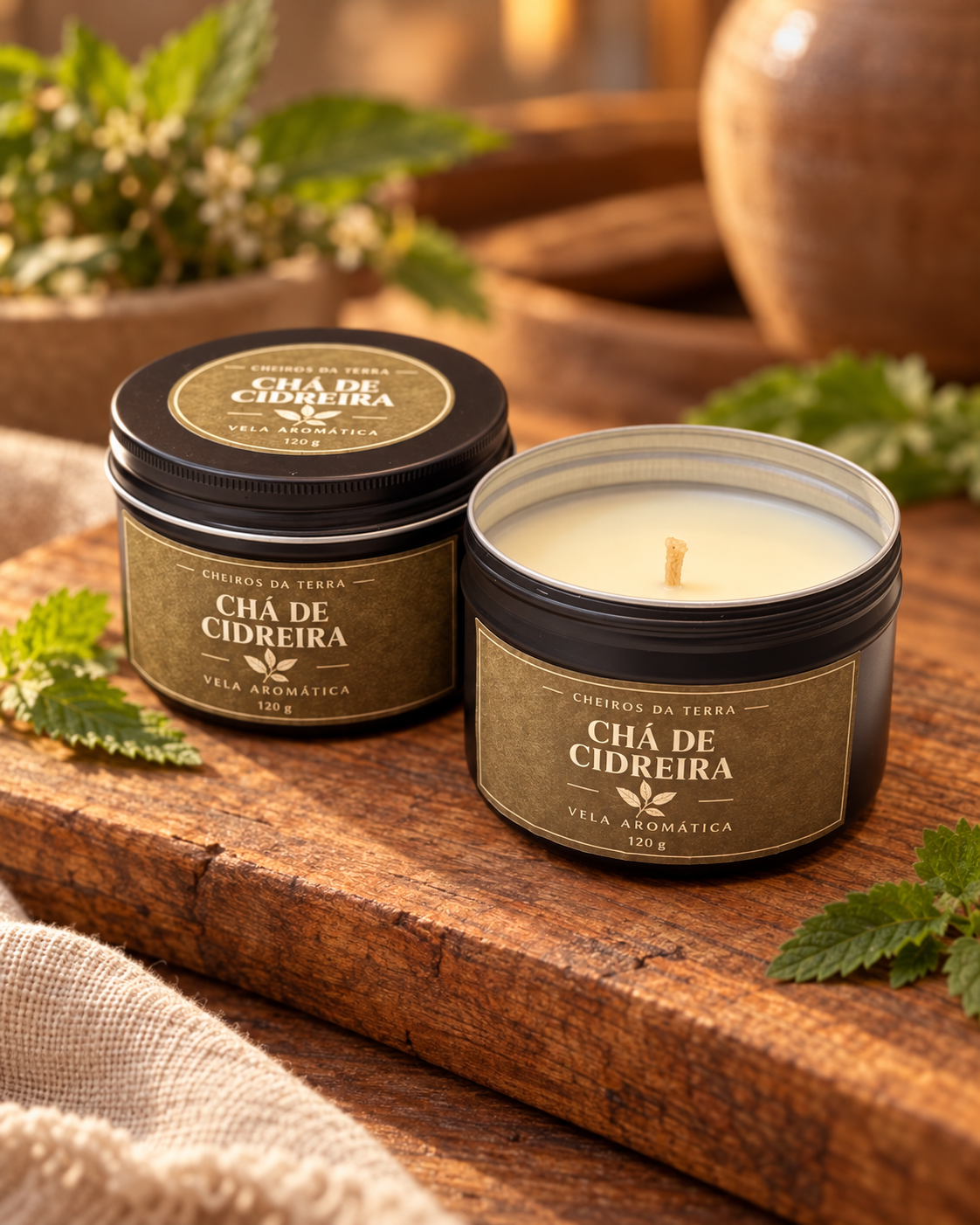 VELA CHÁ DE CIDREIRA - 120 GR